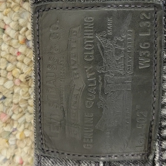 Levi's Men's Charcoal Relaxed 502  Premium Jeans Mens Sz 36 X 32 - Picture 3 of 7